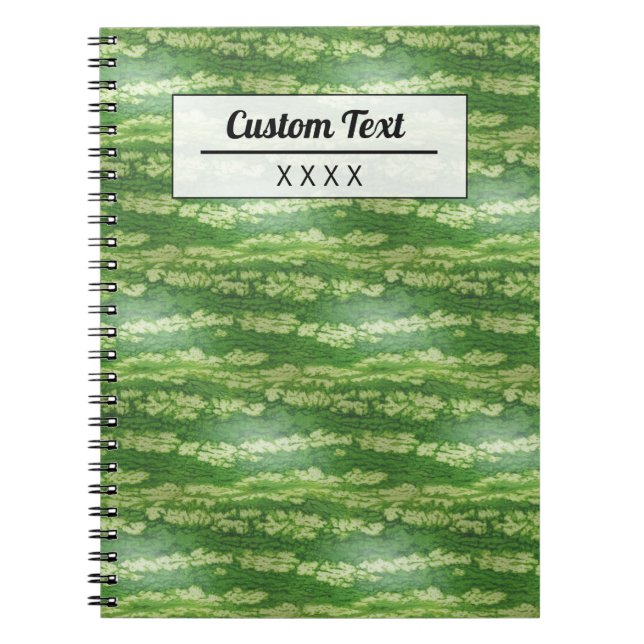 Custom Watermelon Skin Texture Pattern Notebook (Front)