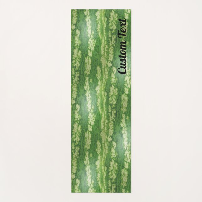 Custom Watermelon Skin Texture Pattern Yoga Mat (Front)