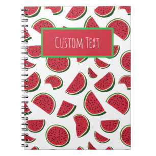 Custom Watermelon Slice Summer Pattern Notebook