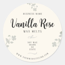 Custom Wax Melt Botanical Farmhouse Labels
