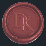 Custom Wax Seal Wine Red Monogram Wedding<br><div class="desc">Custom Wax Seal Wine Red Monogram Wedding  Stickers.</div>