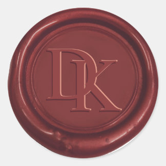 Custom Wax Seal Wine Red Monogram Wedding