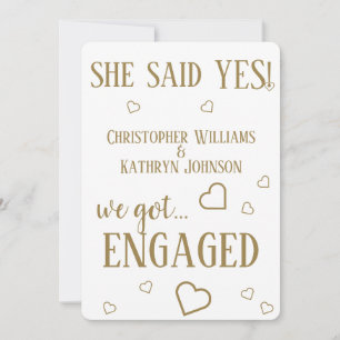 Custom We Got Engaged Announcement