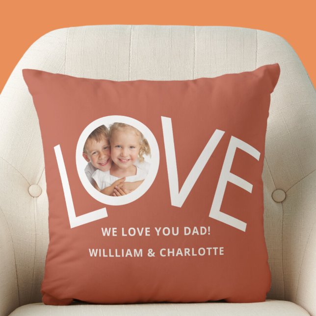 Custom We love You Dad Photo Cushion (Creator Uploaded)