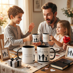 Custom “We Love You Daddy” Silhouette Art Mug