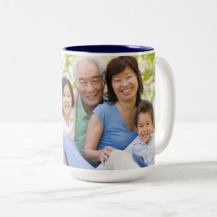 Custom we love you Grandpa Photo Two-Tone Coffee Mug