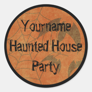 Custom Web Vintage Haunted House Sticker