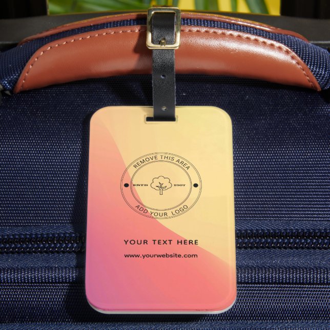 Custom Website Address Logo Luggage Tag (Front Insitu 2)