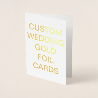 Custom Wedding 7x5 Personalised Gold Foil Cards