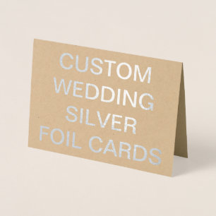 Custom Wedding 7x5 Personalised Silver Foil Cards
