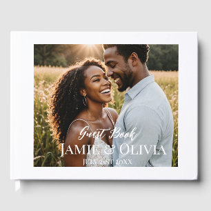Custom Wedding - add photo and date Guest Book