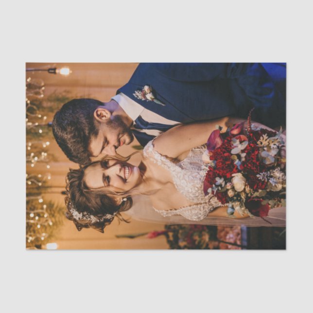 Custom Wedding Add Your Own Photo Picture Tissue Paper (Front)