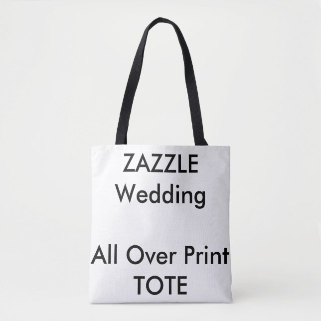Custom Wedding ALL OVER PRINT Tote Bag MEDIUM (Front)