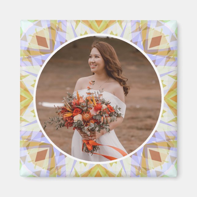 Custom Wedding Anniversary Autumn Fall Brown Photo Magnet (Front)