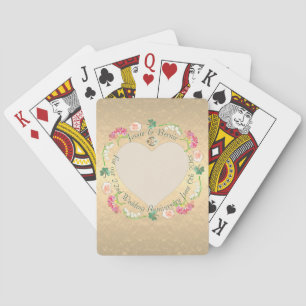 Custom Wedding Anniversary Fresia Floral    Playing Cards
