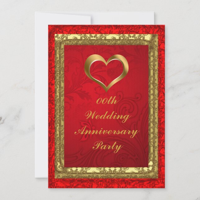 Custom Wedding Anniversary Party Invitation (Front)