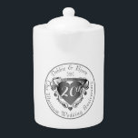 Custom Wedding Anniversary Silver Colour Heart<br><div class="desc">Anniversaries are an achievement; it's your hard earned matrimony and it deserves aknowlegement so why not boldly say it with my silvery 3D emblem proudly displaying their number of years wedding anniversary!</div>