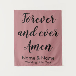 Custom Wedding Backdrop for Ceremony Forever Ever Tapestry