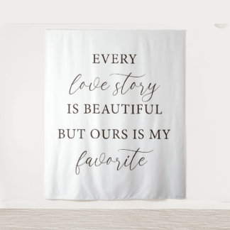 Custom Wedding Backdrop – Personalised Name & Date Tapestry