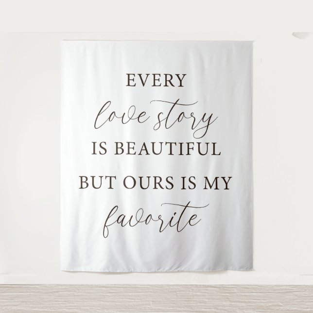 Custom Wedding Backdrop – Personalised Name & Date Tapestry (Front)