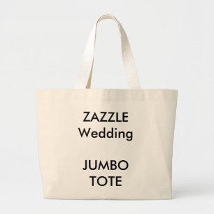 Custom Wedding Big Jumbo Tote Shopping Bag NATURAL