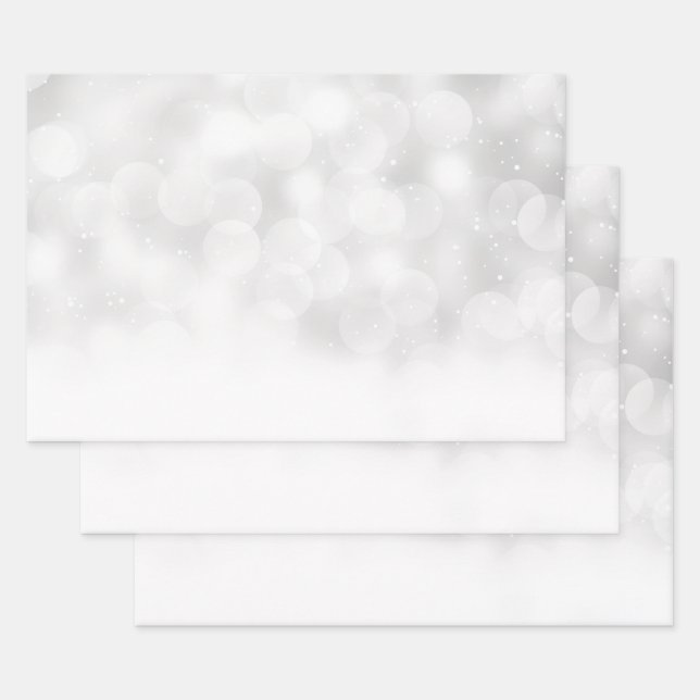 Custom Wedding Bokeh Wrapping Paper Sheet (Set)