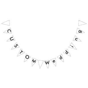 Custom Wedding Bunting Banner - Classic Triangle