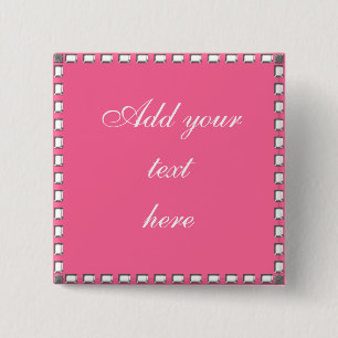 Custom Wedding Button Pin Crystal Stone Border Pin