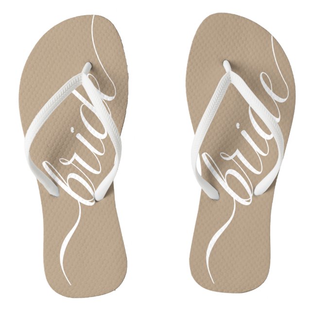 Custom Wedding Colours Bride Flip Flops (Footbed)