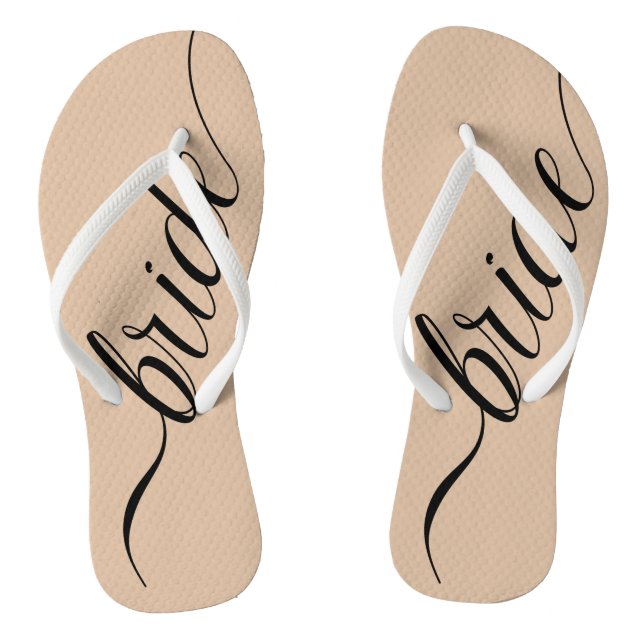Custom Wedding Colours Bride Flip Flops (Footbed)