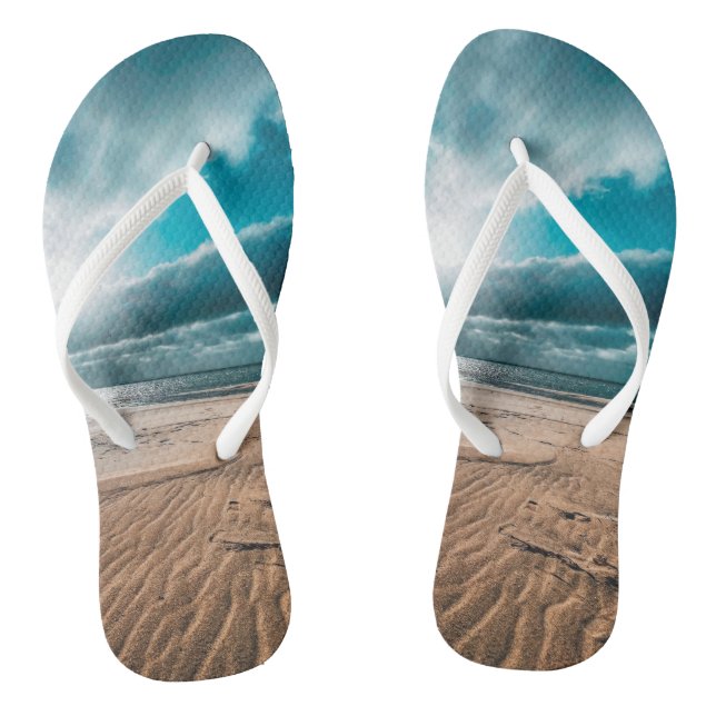 Custom Wedding Colours Bride Gift wifey  Flip Flops (Footbed)