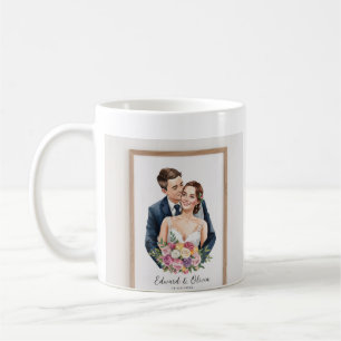 Custom Wedding Couple Illustration Print - Persona Coffee Mug