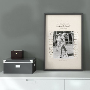 Custom Wedding Date Photo Memorabilia Print