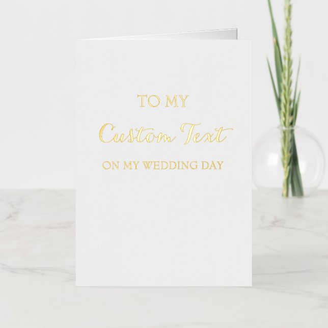 Custom Wedding Day Card (Front)