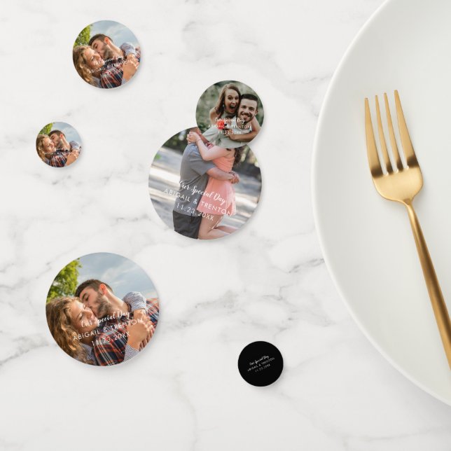 Custom Wedding Day Photo Confetti (Group)