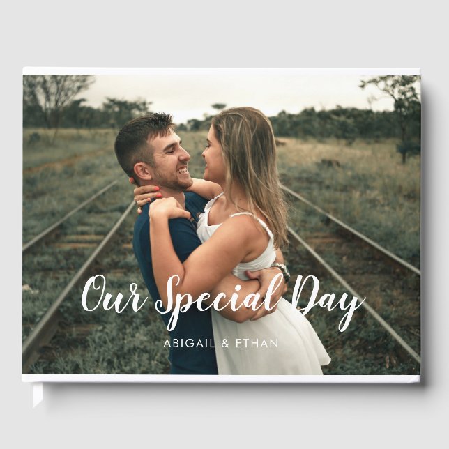 Custom Wedding Day Photo Guest Book (Front)