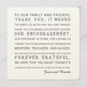 Custom Wedding Day Thank You Cards