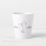Custom Wedding Engagement Party Cats Couple Gift  Latte Mug<br><div class="desc">Black and  White Modern Simple Latte Mug | Custom Wedding Engagement Party Personalised Gifts Cats Couple Names Latte Mug |
It features cute cat artwork with one-line drawing and custom text.</div>