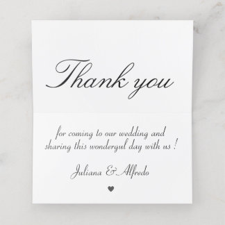 Custom Wedding/Event Name Placeholders Place Card
