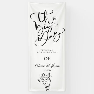 Custom Wedding Fabric Sign, Linen Wedding Welcome Banner