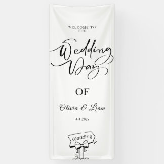 Custom Wedding Fabric Sign, Linen Wedding Welcome Banner