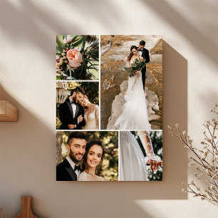 Custom Wedding Family Photo Collage  Canvas Print
