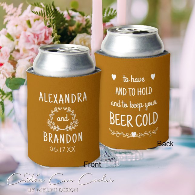 Custom Wedding Favour Can Cooler (Creator Uploaded)