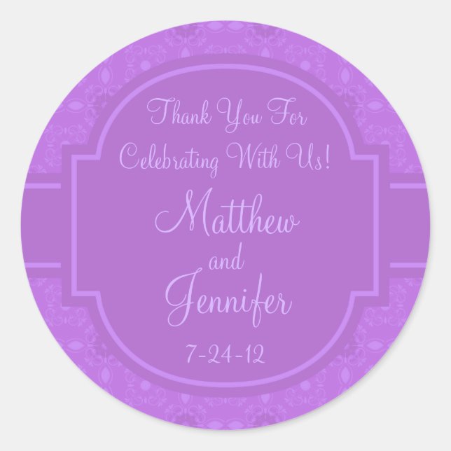 Custom Wedding Favour Labels (Front)