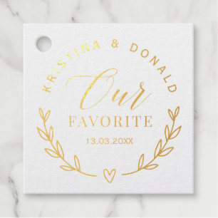 Custom Wedding Favour Our Favourite Foil Favour Ta Tags