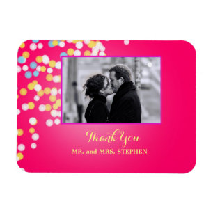 Custom Wedding Favour Thank You Photo Magnet