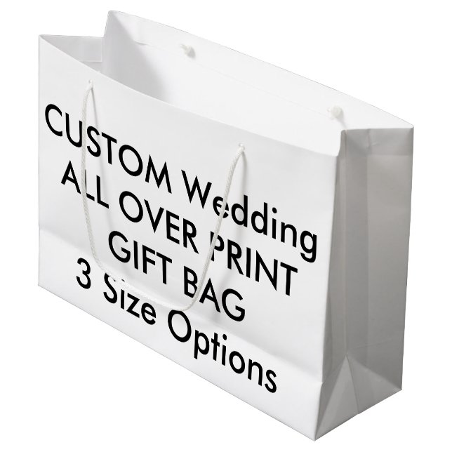 Custom Wedding Gift Bag LARGE 12.5" x 9" (Front Angled)