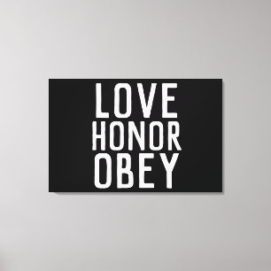 CUSTOM WEDDING GIFT WORD ART STRETCHED CANVAS PRINT