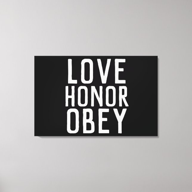 CUSTOM WEDDING GIFT WORD ART STRETCHED CANVAS PRINT (Front)