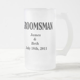 Custom Wedding Groomsman Beer Mug